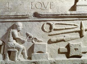 Relief depicting a blacksmith